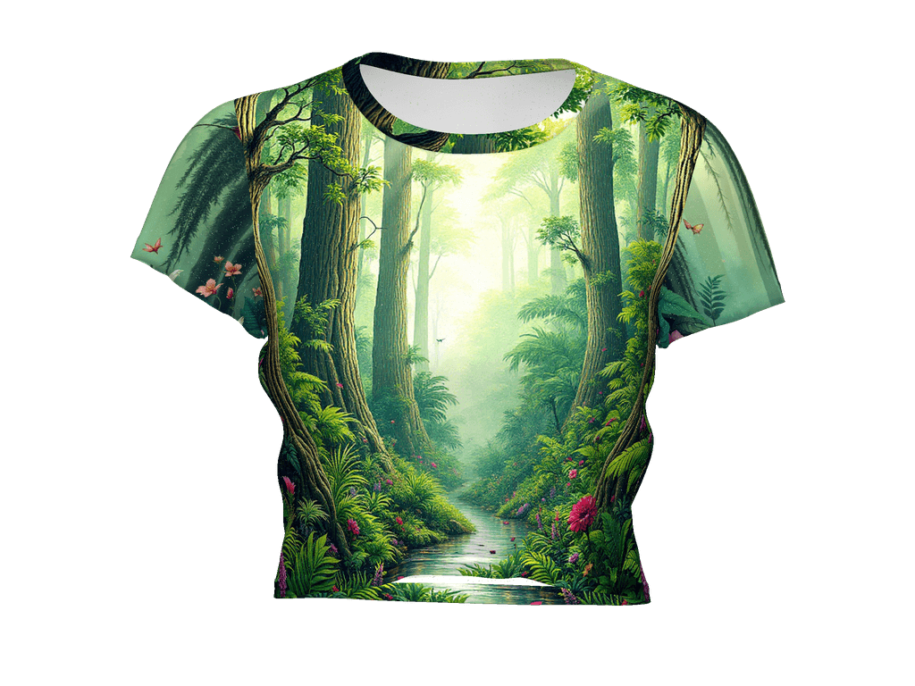 All-Over Print Crop Tee