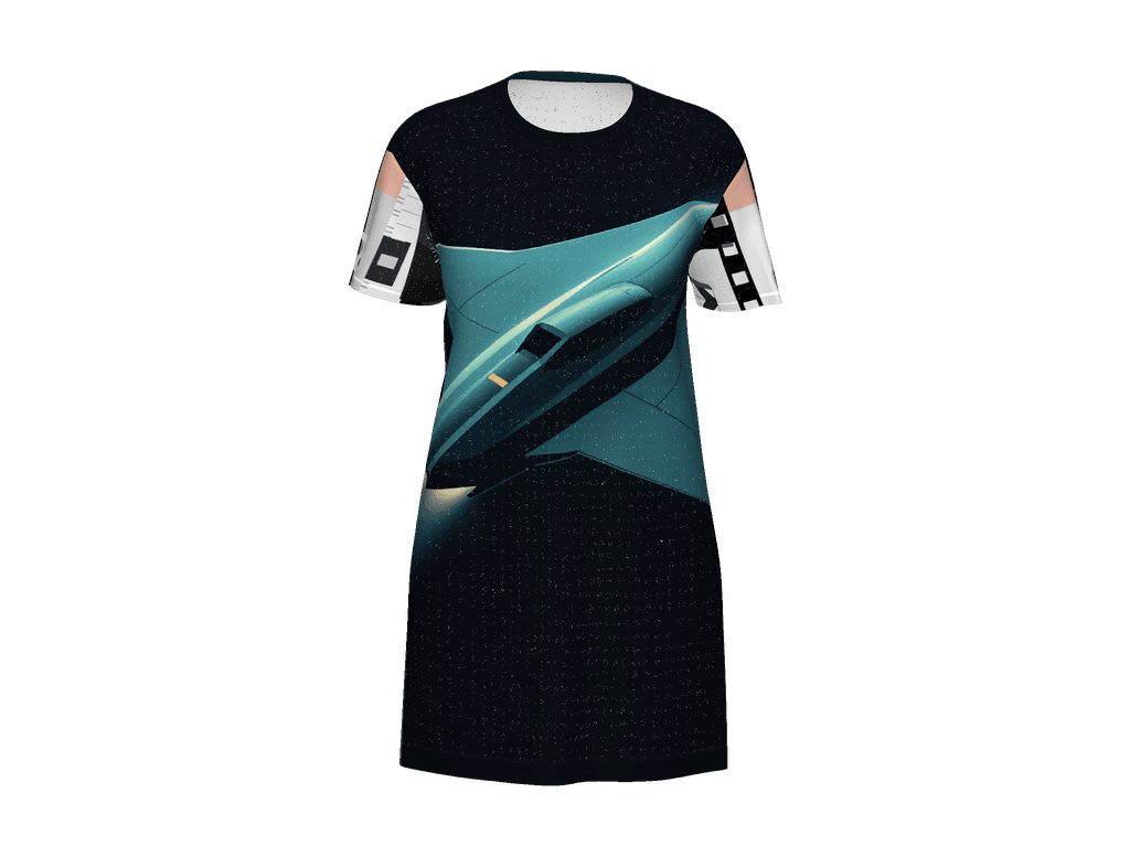 All-Over Print T-Shirt Dress