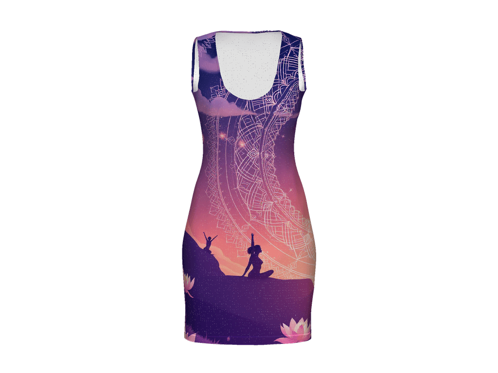 All-Over Print Bodycon Dress