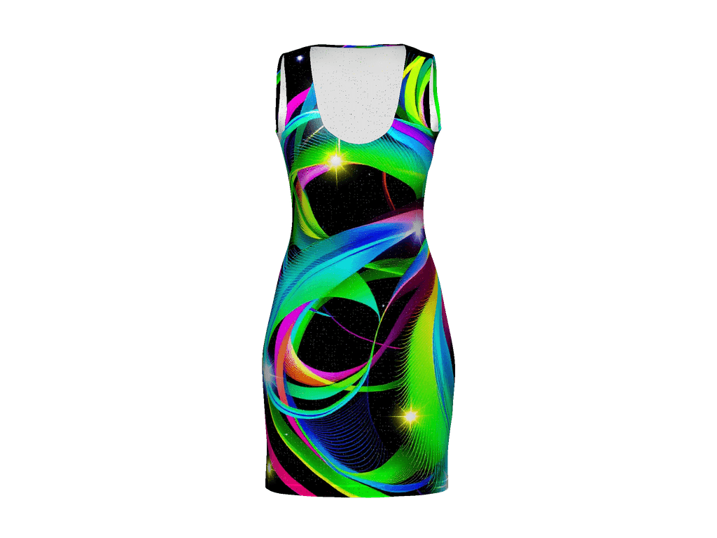 All-Over Print Bodycon Dress