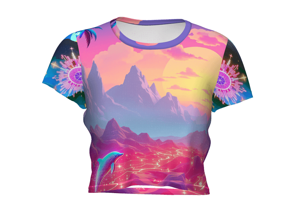 All-Over Print Crop Tee