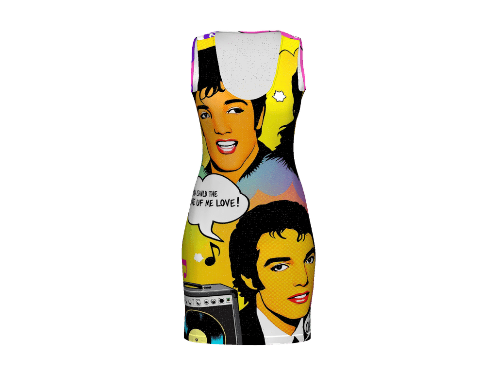 All-Over Print Bodycon Dress