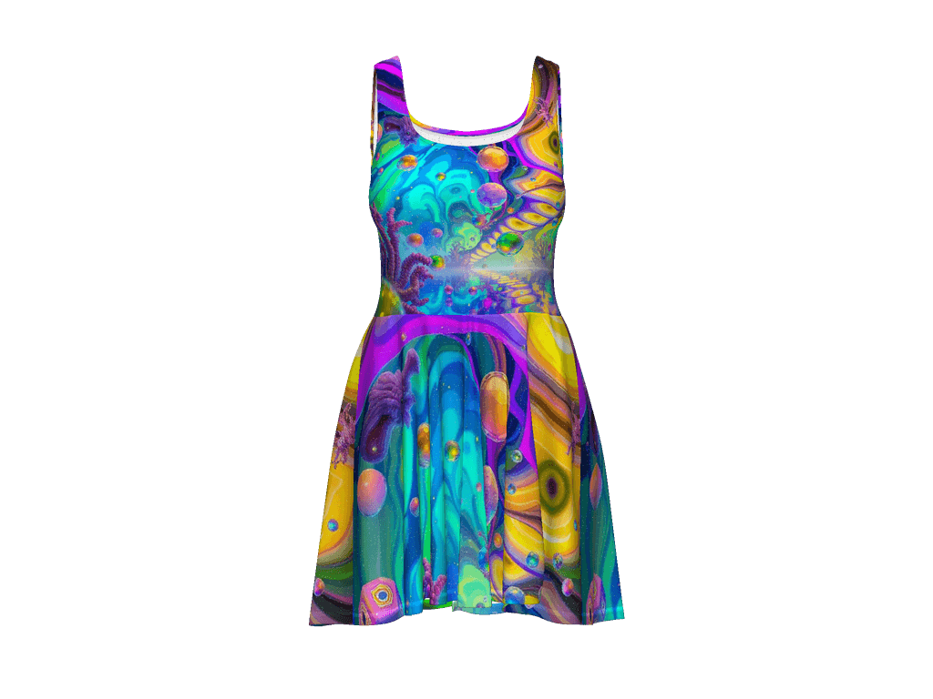All-Over Print Skater Dress