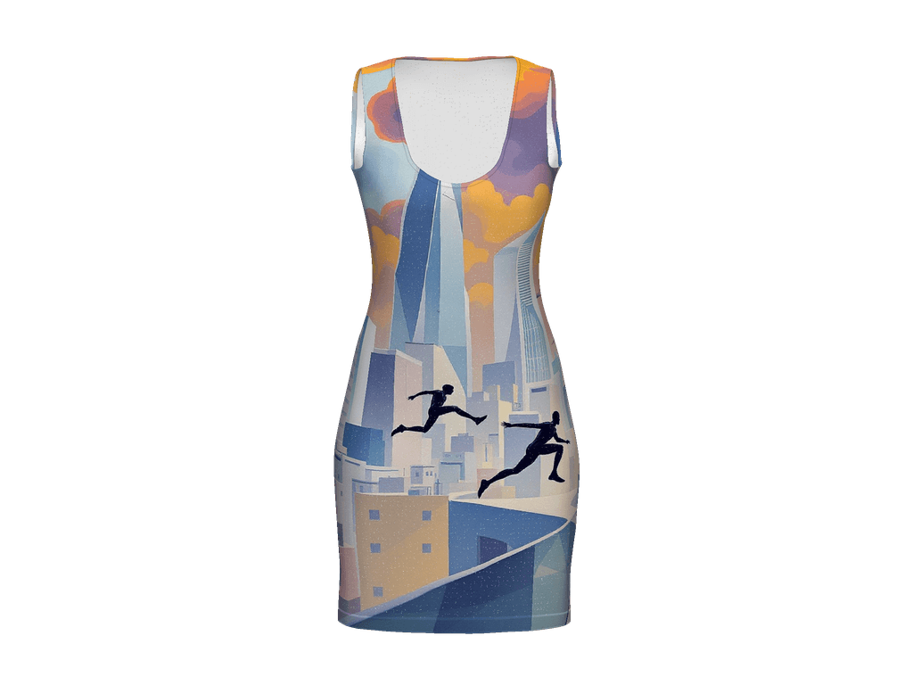 All-Over Print Bodycon Dress