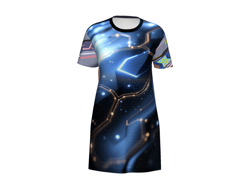 All-Over Print T-Shirt Dress