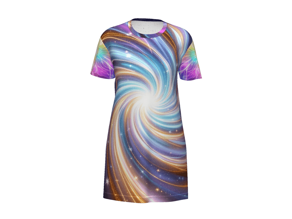 All-Over Print T-Shirt Dress