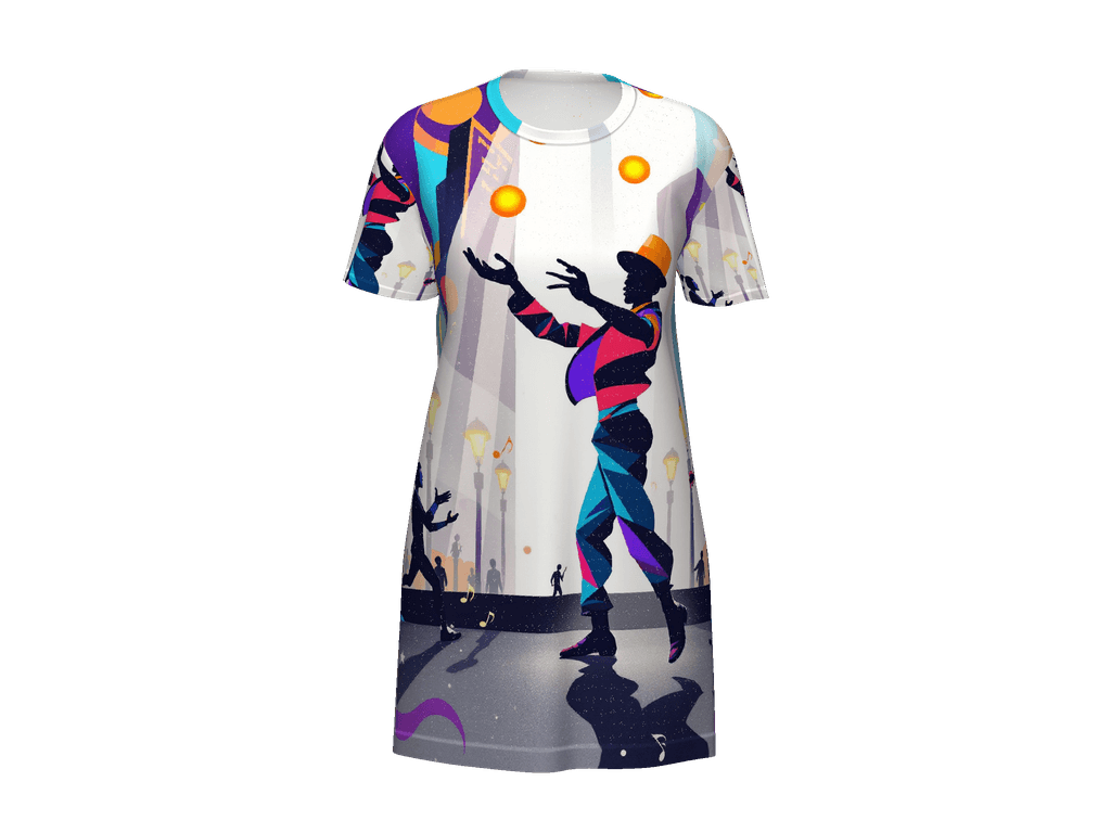 All-Over Print T-Shirt Dress