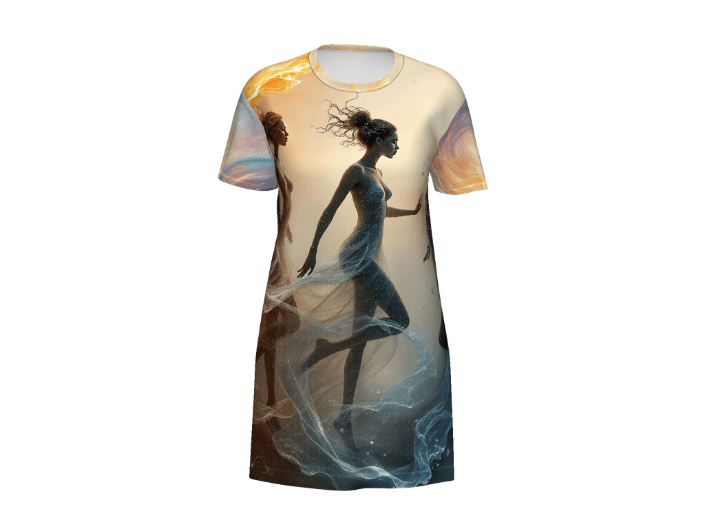 All-Over Print T-Shirt Dress