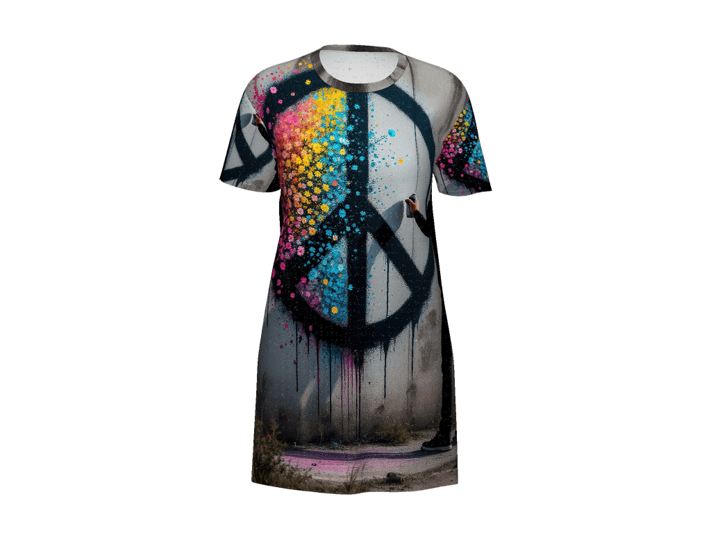 All-Over Print T-Shirt Dress