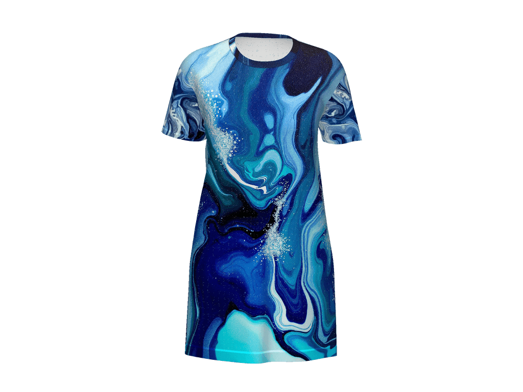 All-Over Print T-Shirt Dress