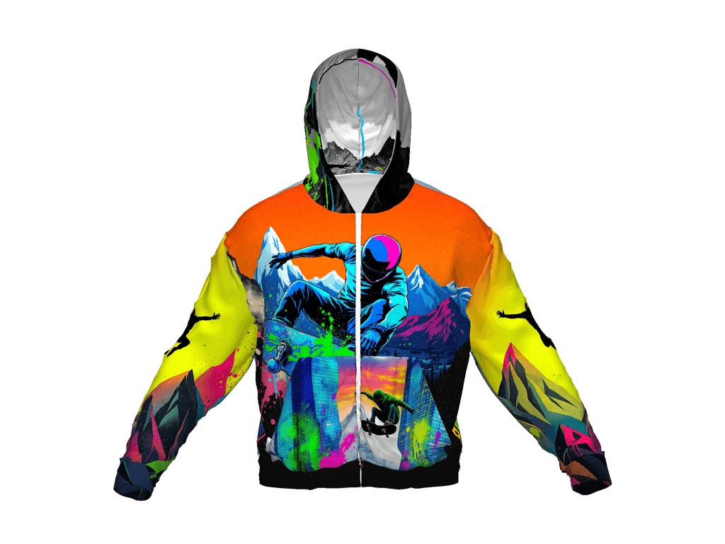 All-Over Print Recycled Unisex Zip Hoodie