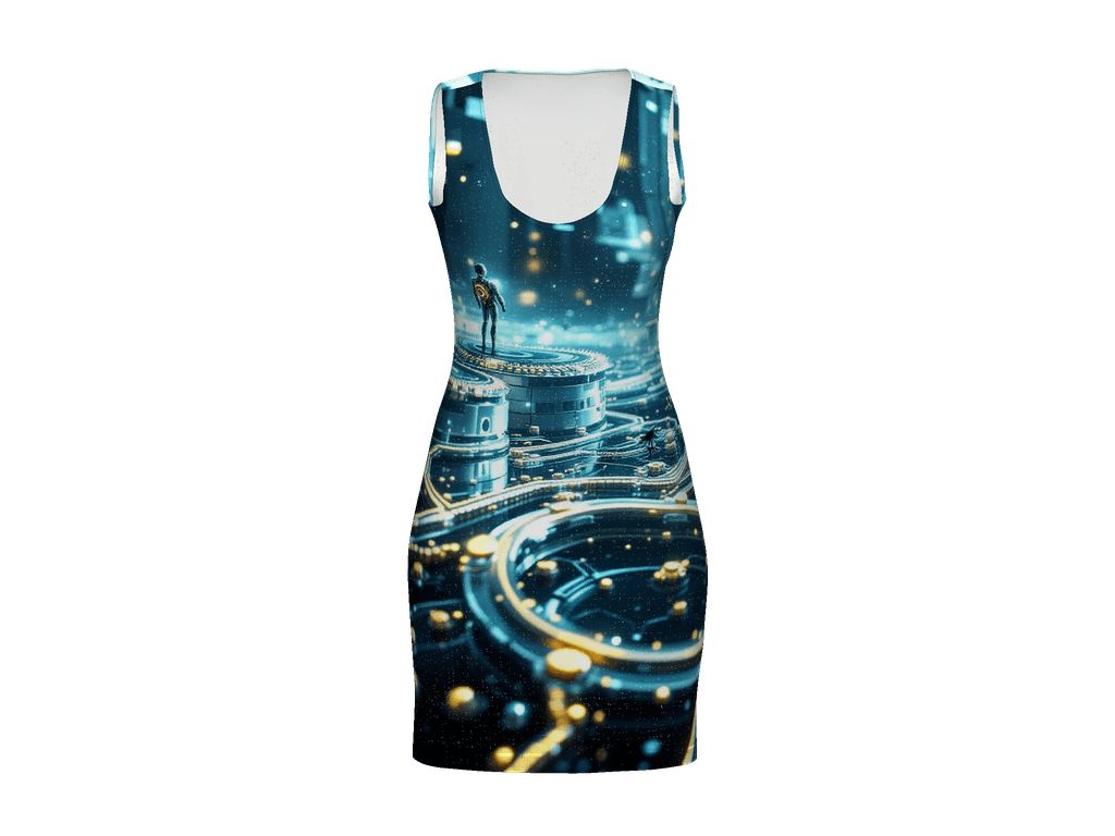 All-Over Print Bodycon Dress