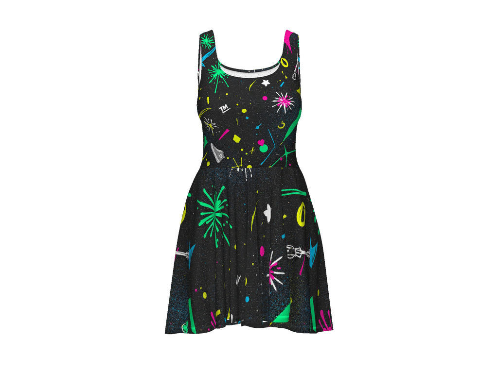 All-Over Print Skater Dress