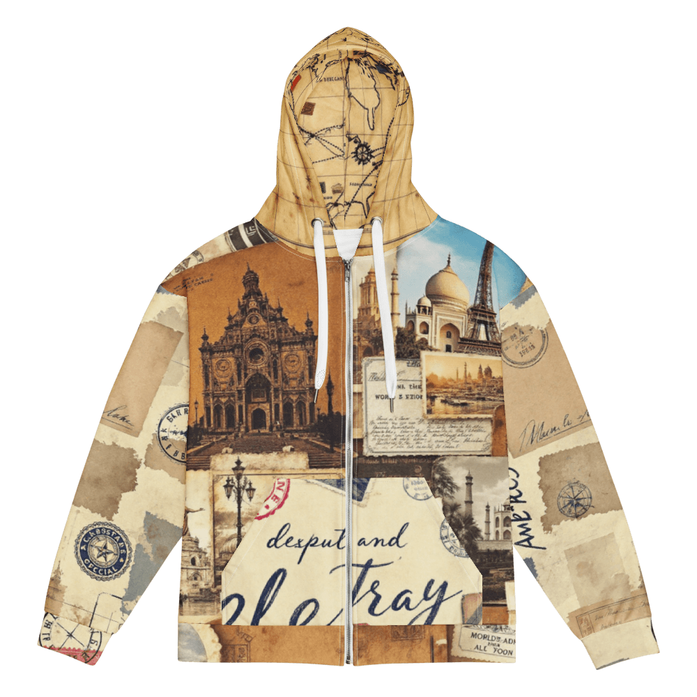 All-Over Print Recycled Unisex Zip Hoodie