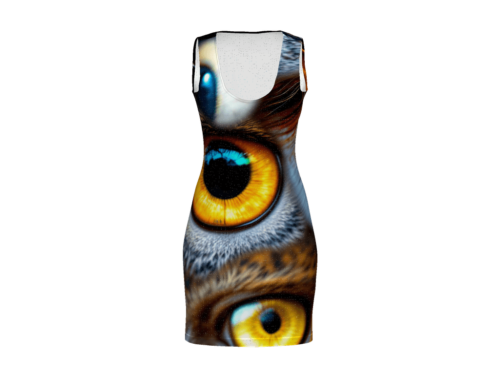 All-Over Print Bodycon Dress