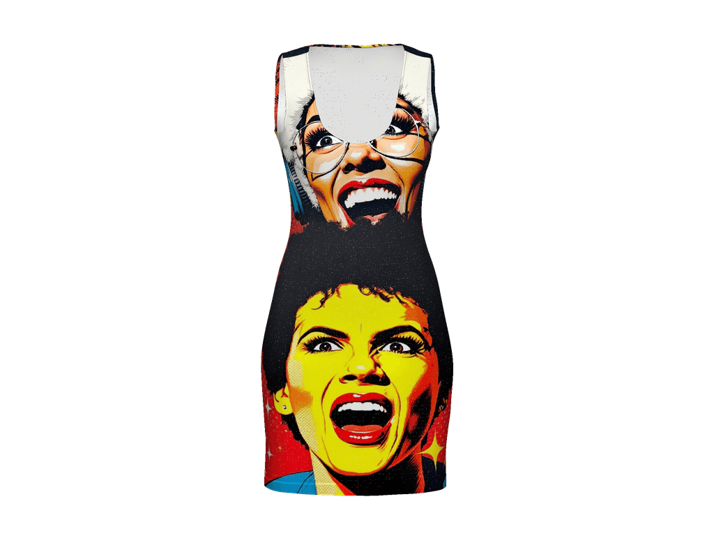 All-Over Print Bodycon Dress