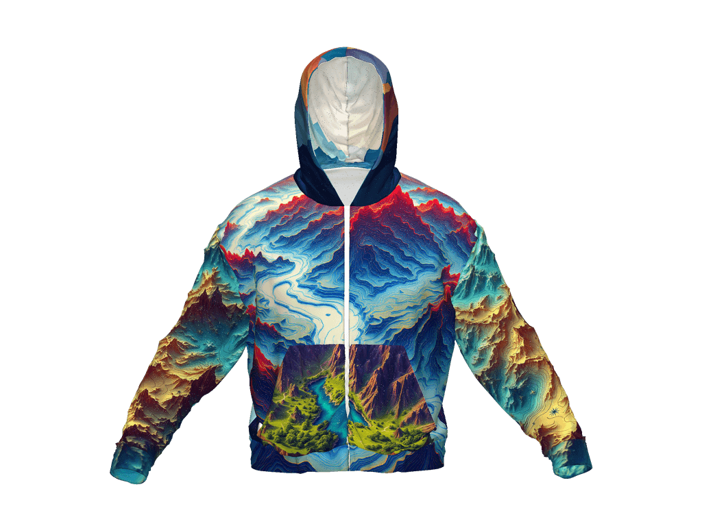 All-Over Print Recycled Unisex Zip Hoodie