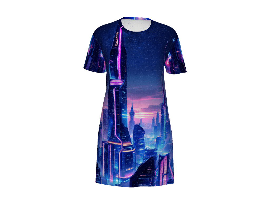 All-Over Print T-Shirt Dress