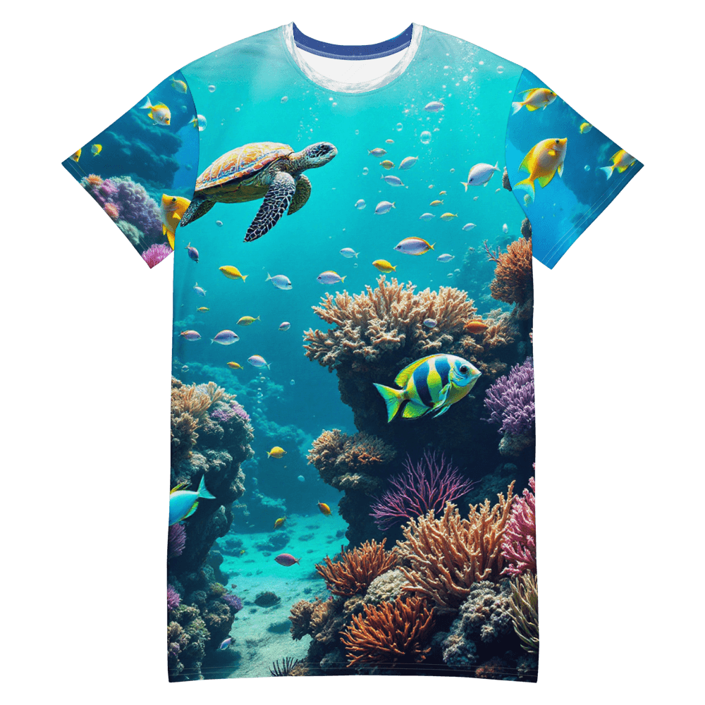 All-Over Print T-Shirt Dress