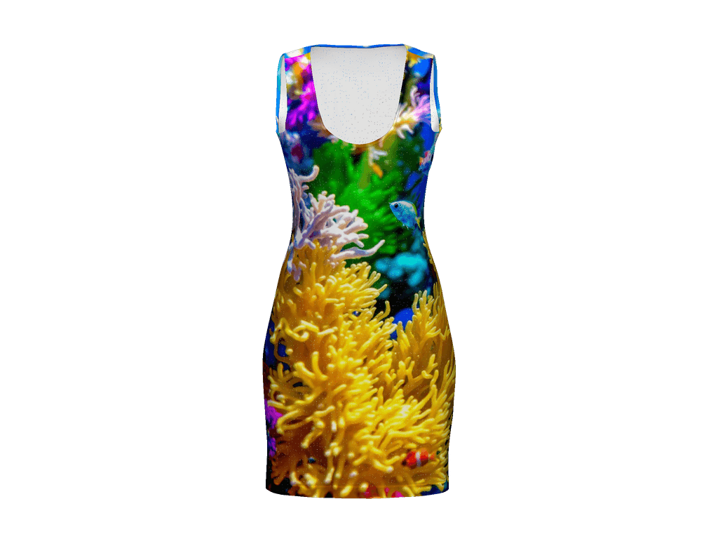All-Over Print Bodycon Dress