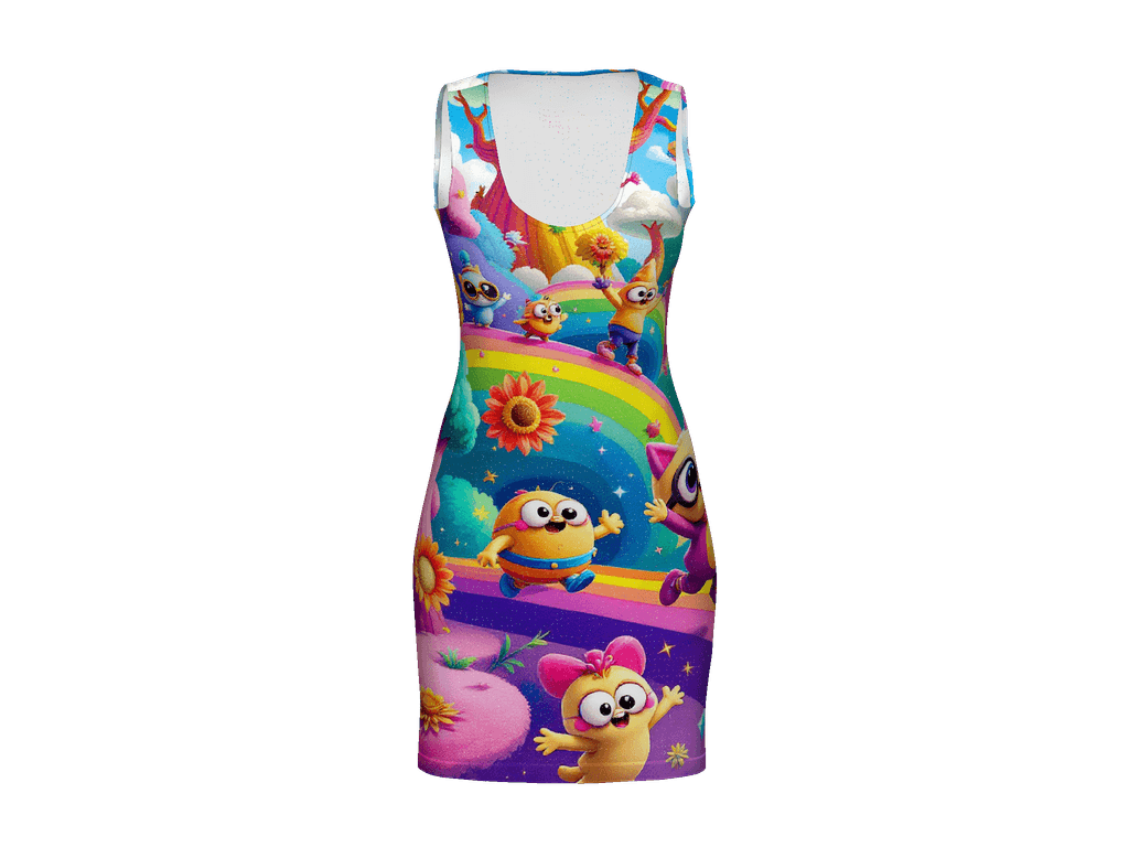 All-Over Print Bodycon Dress