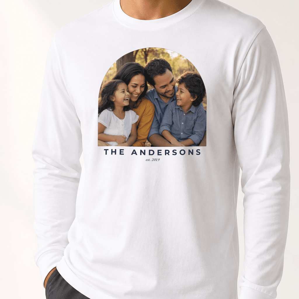 Custom Photo Long Sleeve — White
