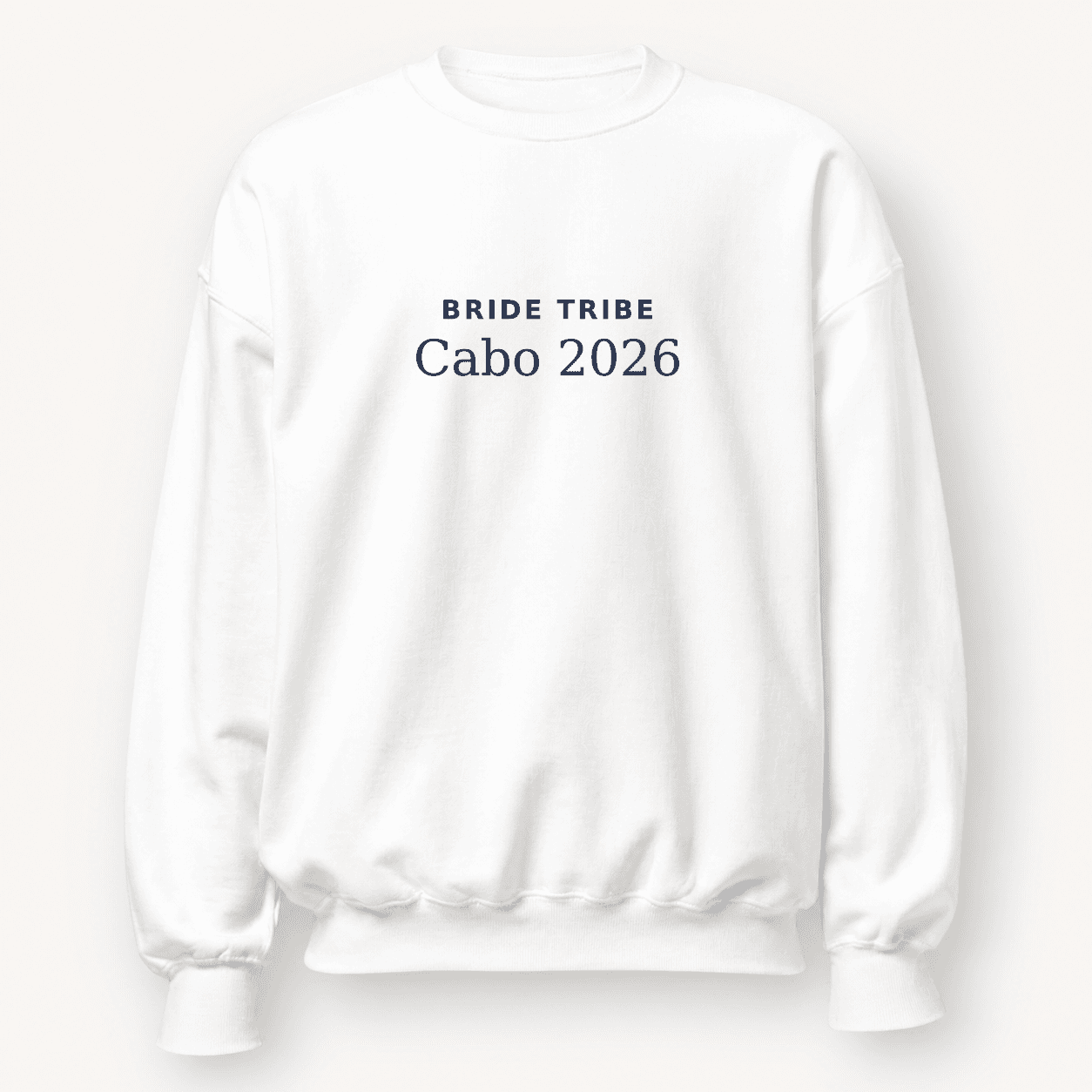 Bachelorette Party Sweatshirt flat lay — White
