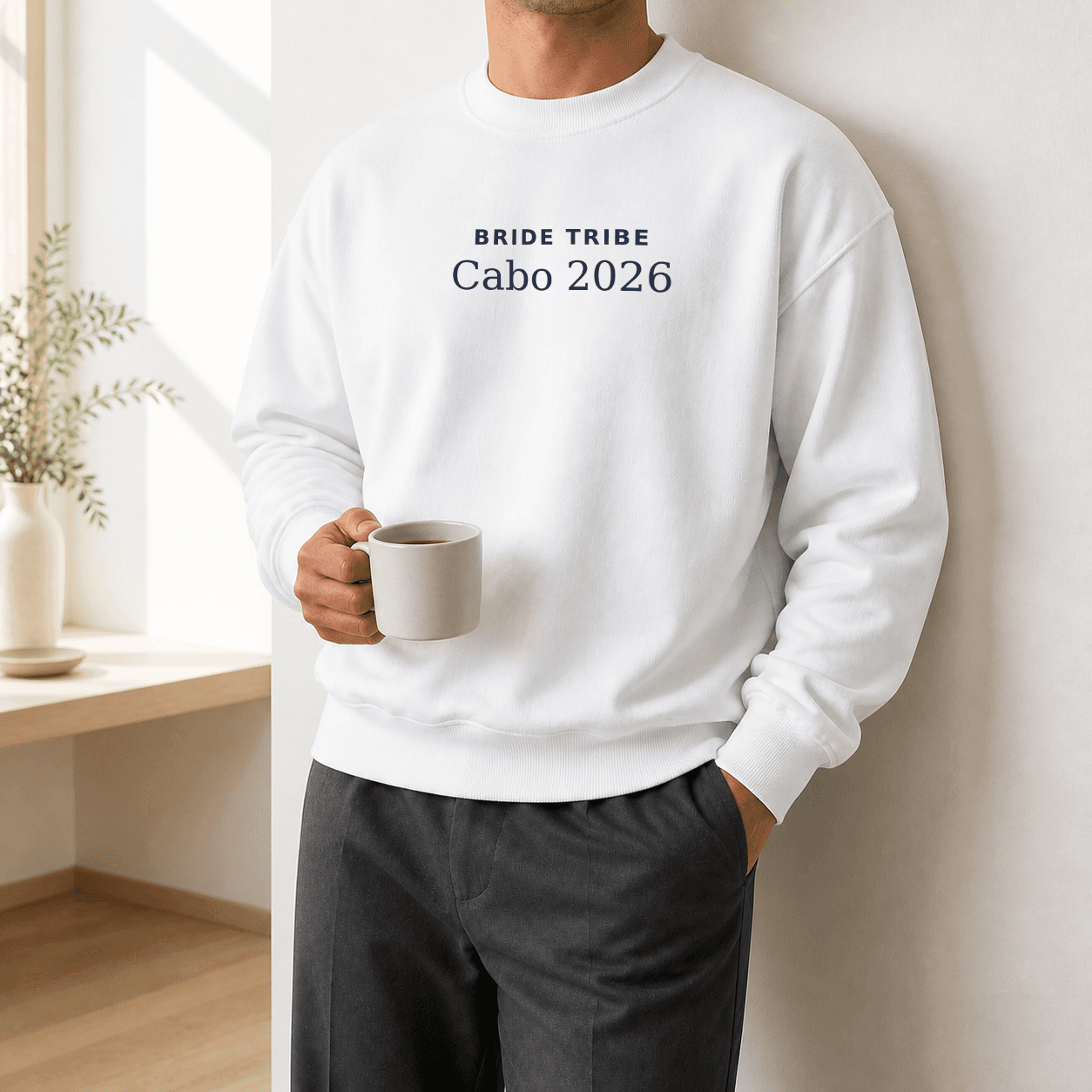 Bachelorette Party Sweatshirt worn casually