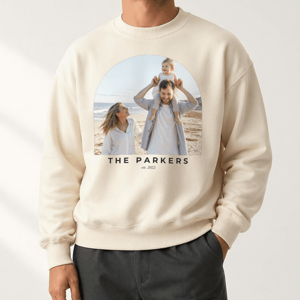 Custom Photo Sweatshirt — Sand