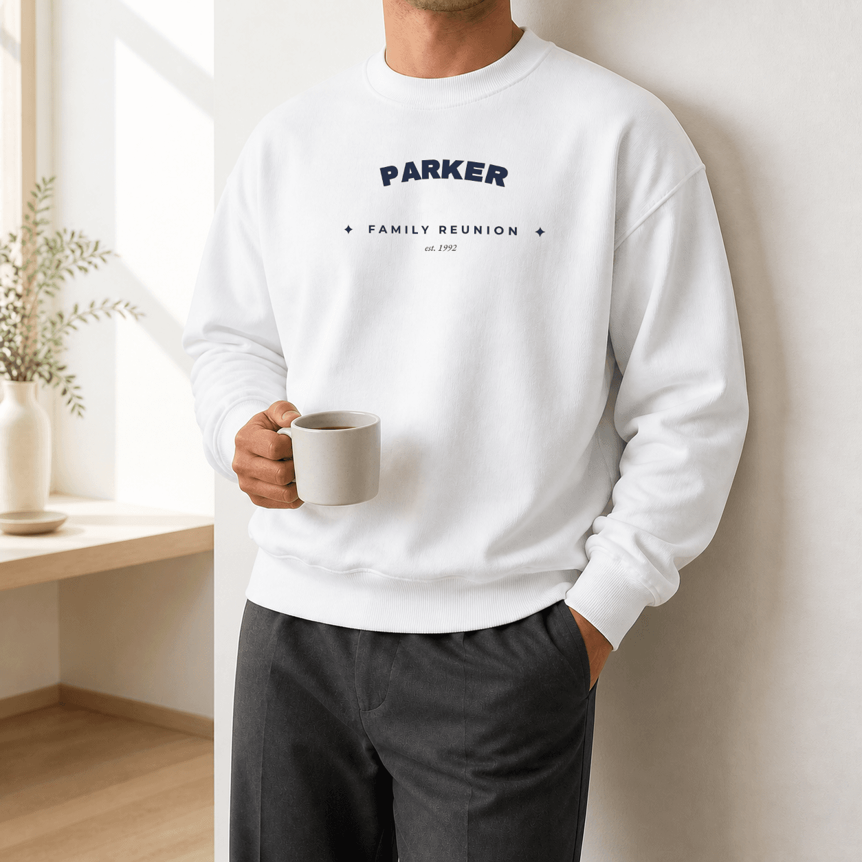 Family Matching Sweatshirt worn casually