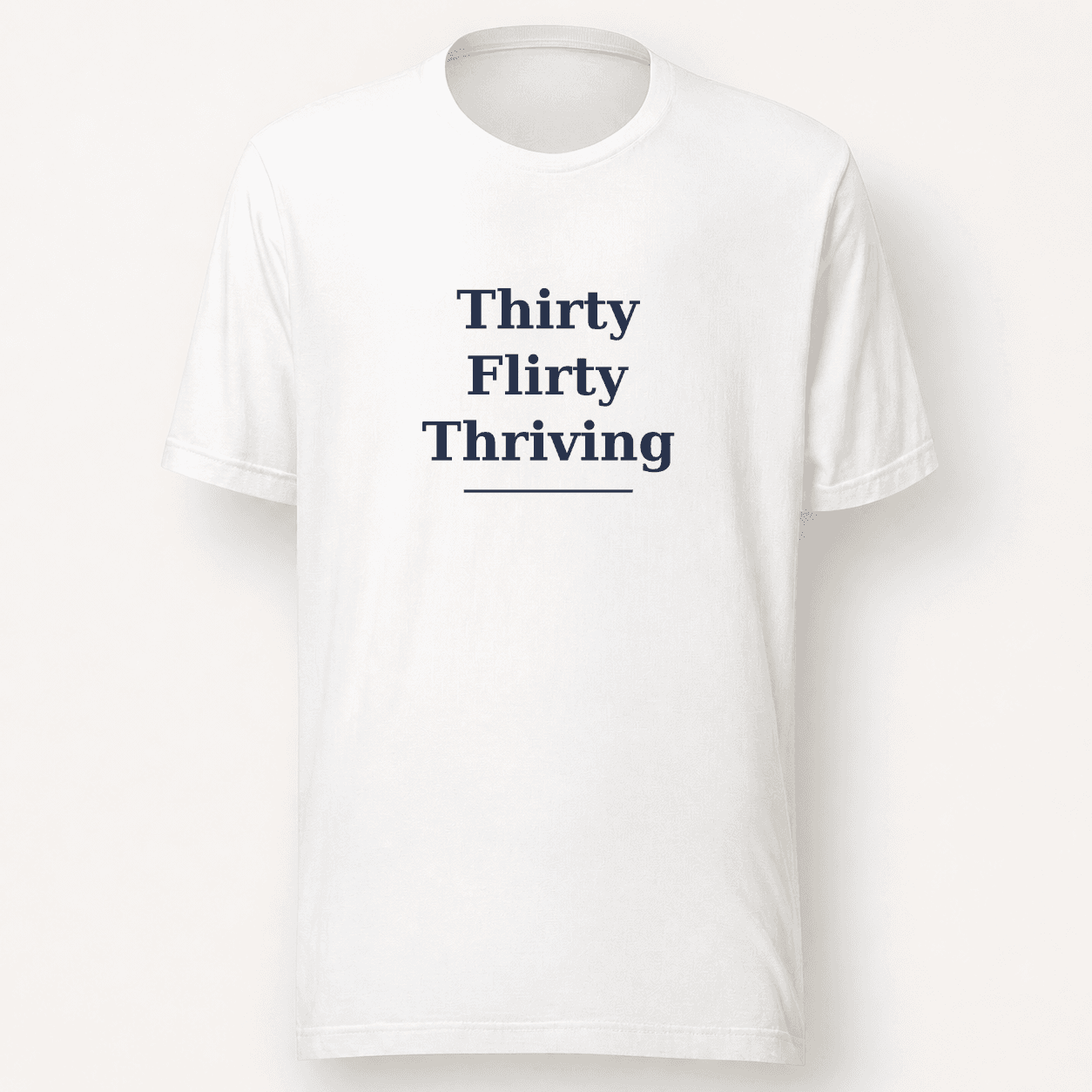 Custom Birthday T-Shirt flat lay — White