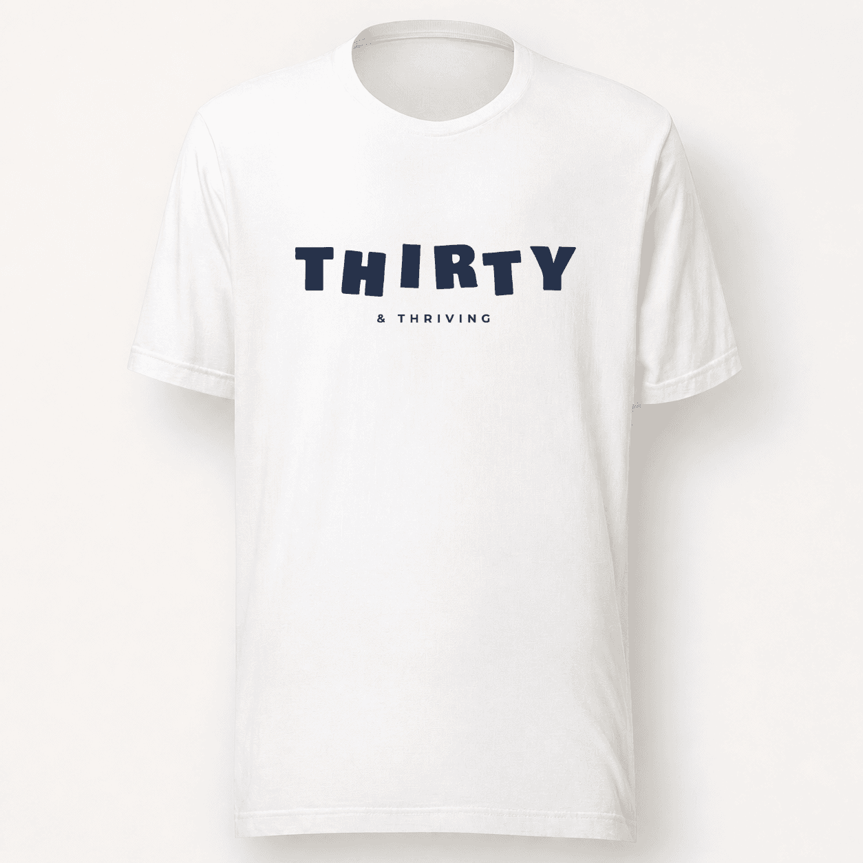 Custom Birthday T-Shirt flat lay — White
