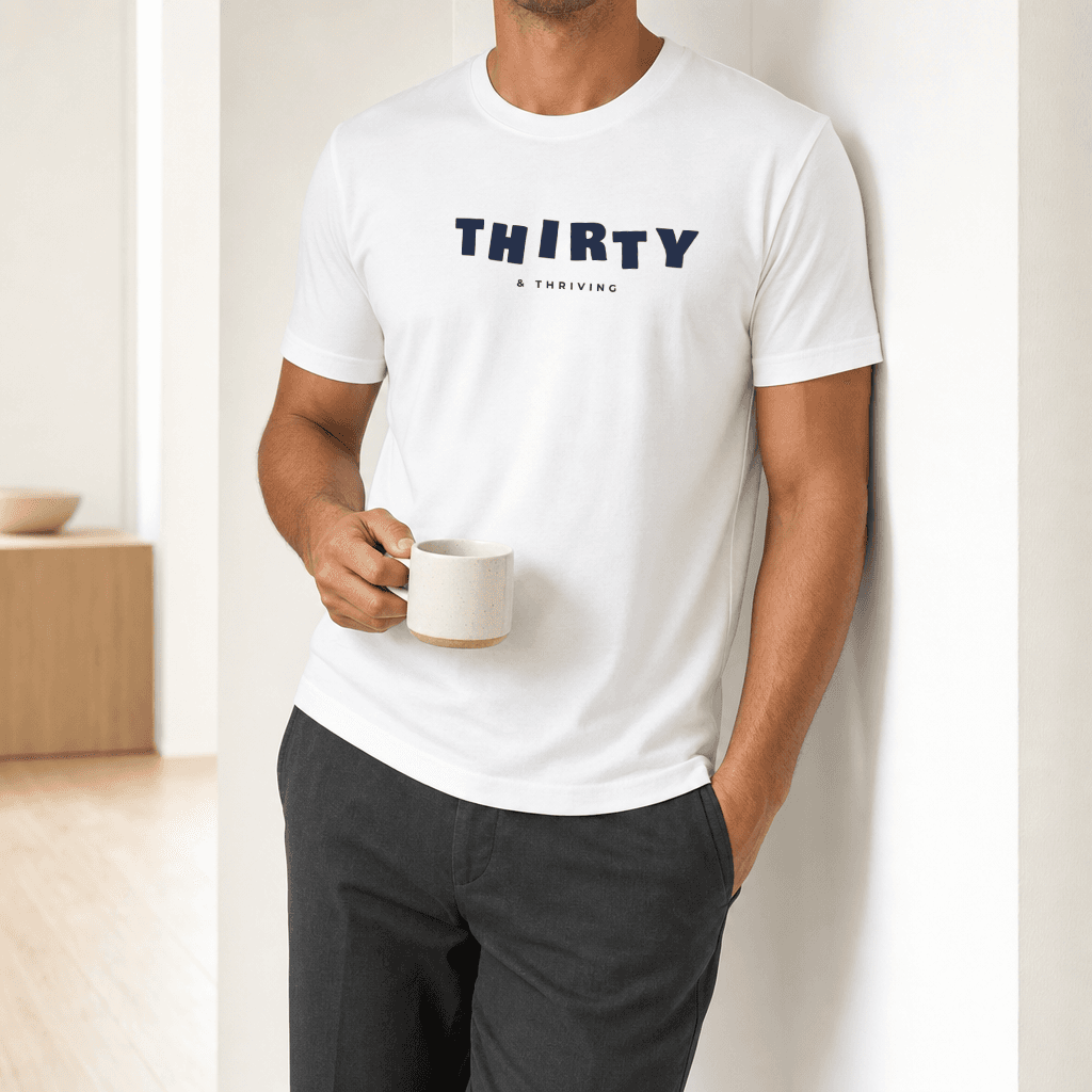 Custom Birthday T-Shirt worn casually