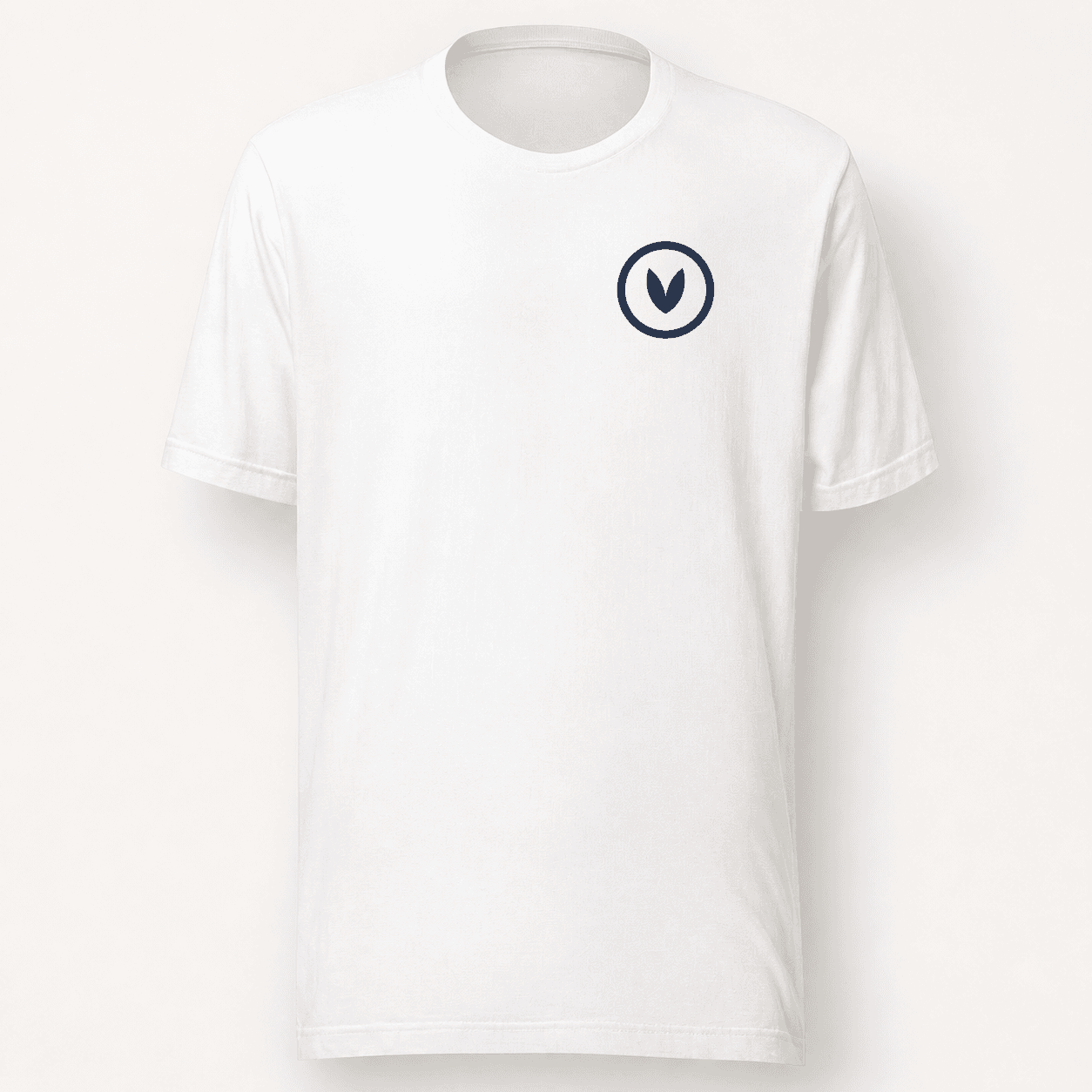 Custom Logo T-Shirt flat lay — White