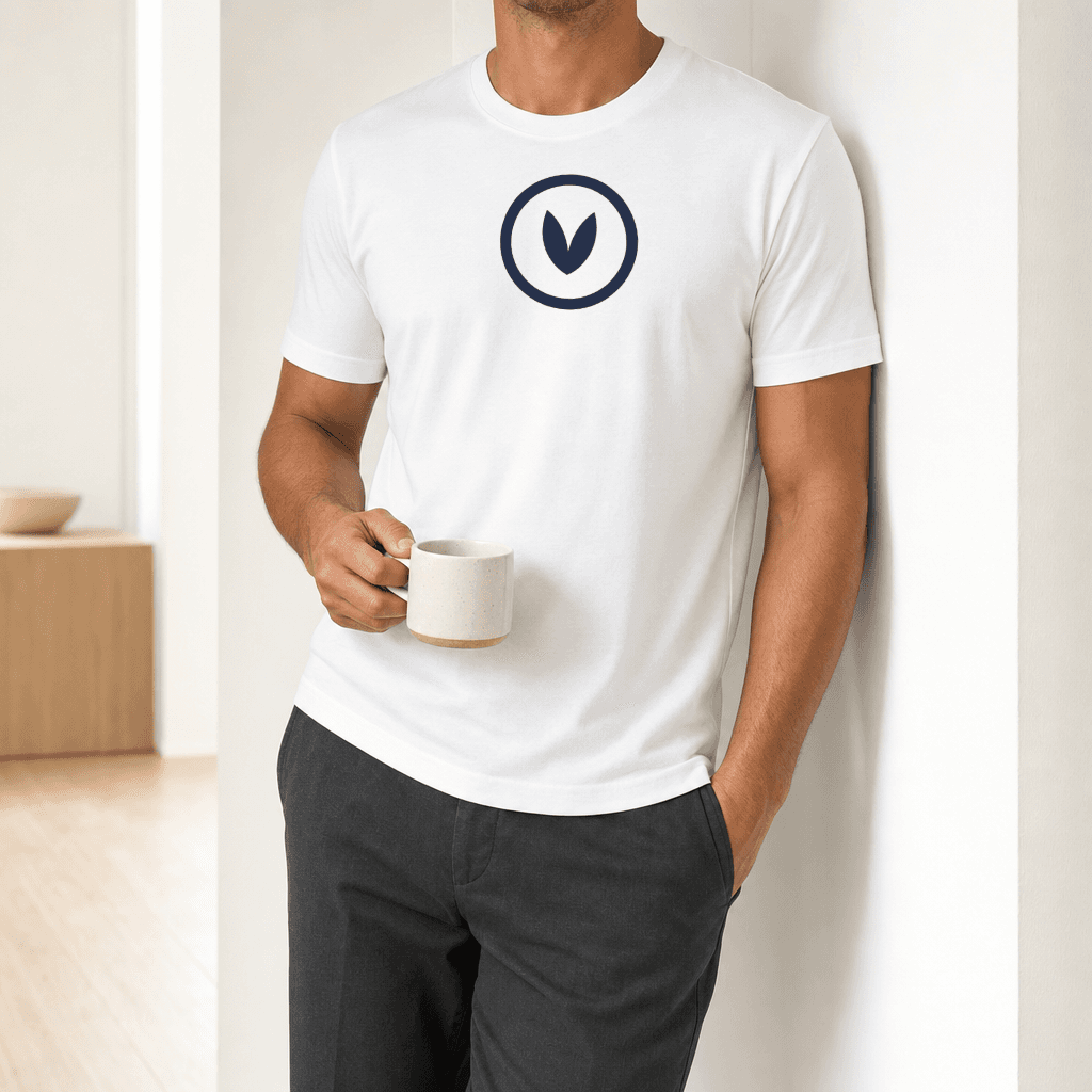 Custom Logo T-Shirt worn casually
