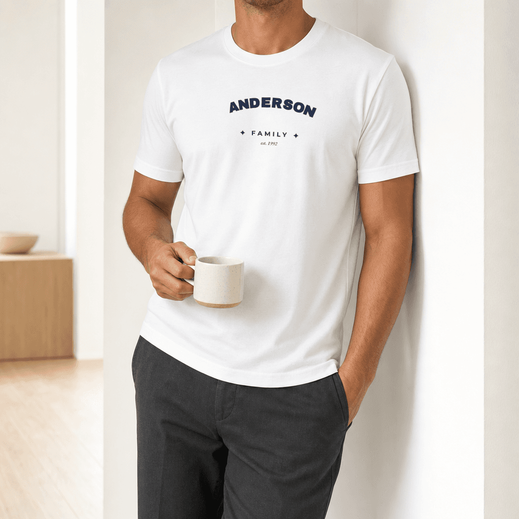 Custom Name T-Shirt worn casually