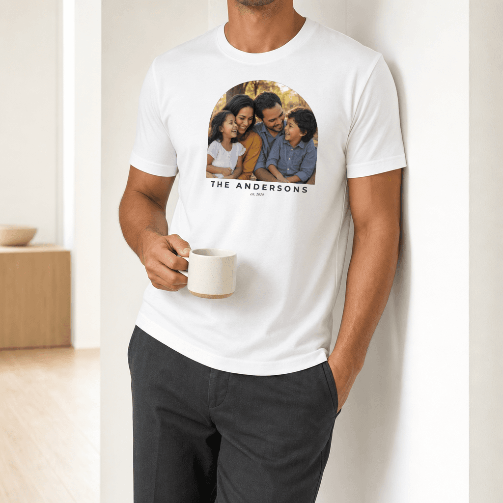 Custom Photo T-Shirt worn casually