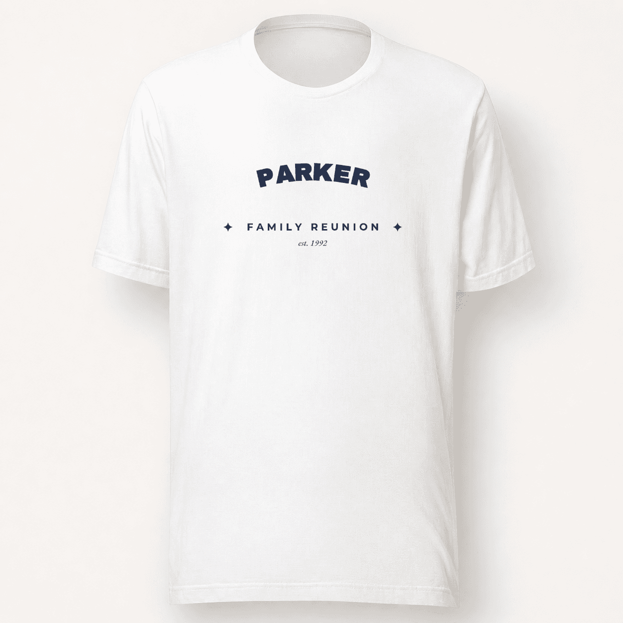 Family Matching T-Shirt flat lay — White
