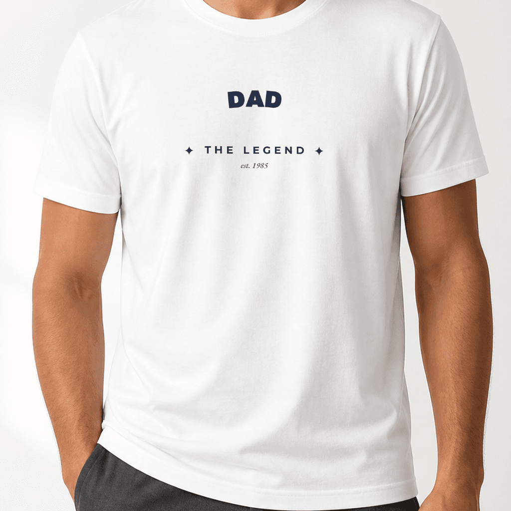 Custom Dad T-Shirt — White