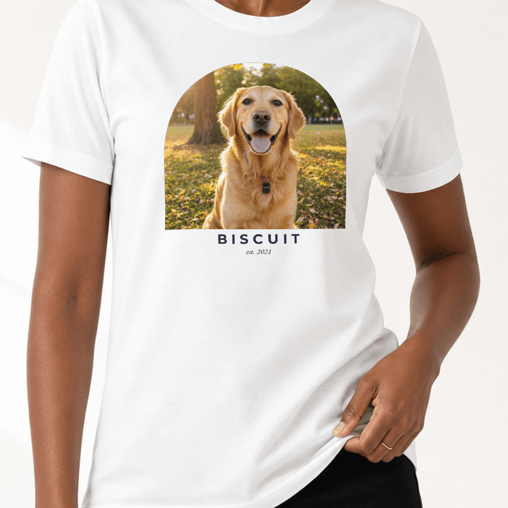 Custom Pet Portrait T-Shirt, female fit