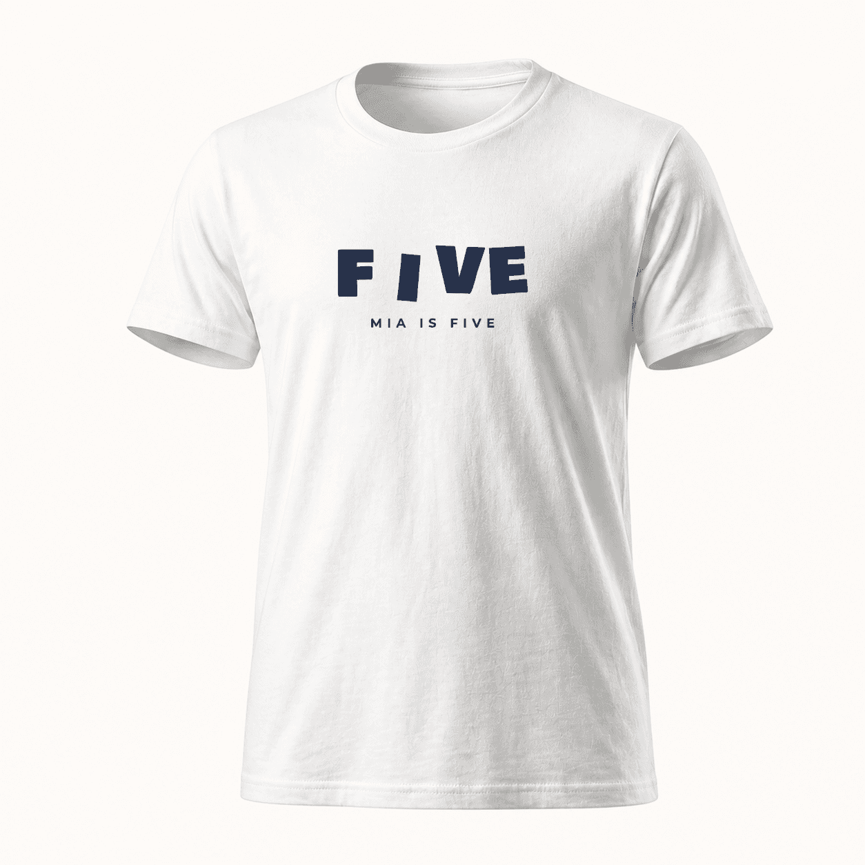 Custom Birthday Kids T-Shirt flat lay — White