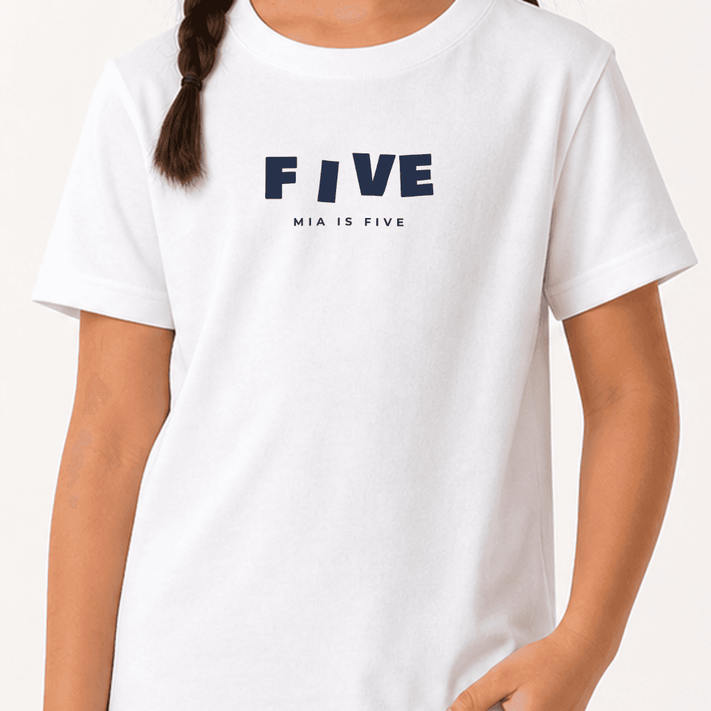 Custom Birthday Kids T-Shirt, female fit
