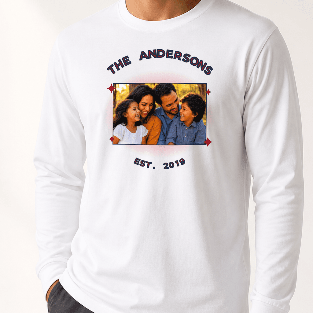 Custom Photo Long Sleeve — White