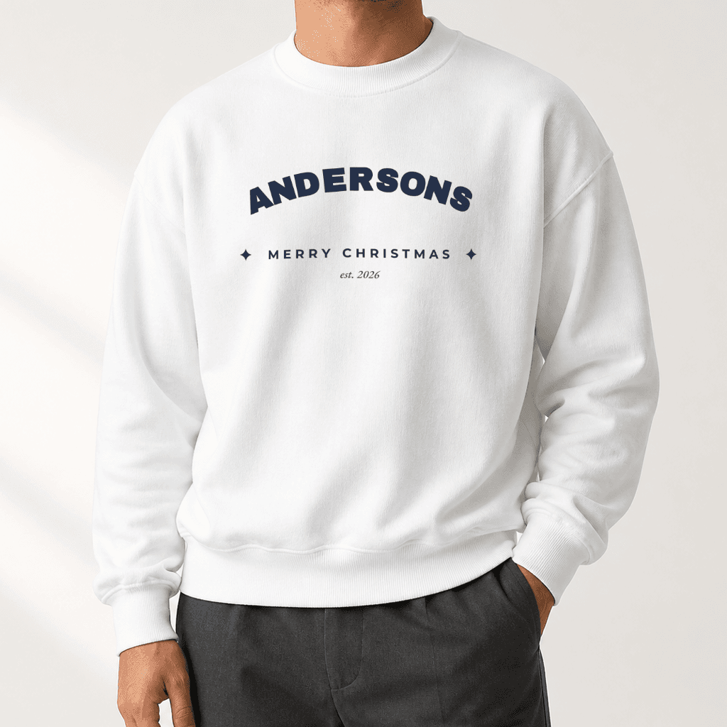 Custom Christmas Sweatshirt — White