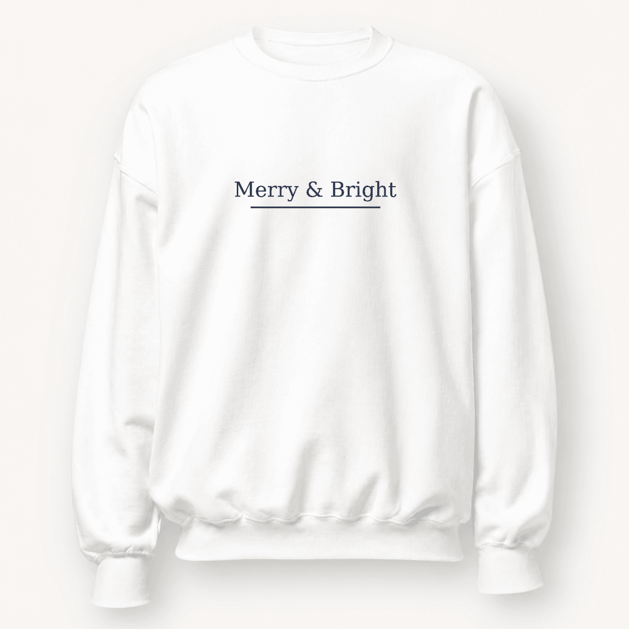 Script example on Custom Christmas Sweatshirt, White