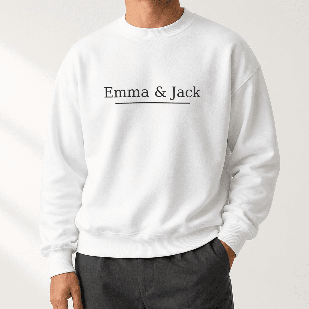 Matching Couples Sweatshirt — White