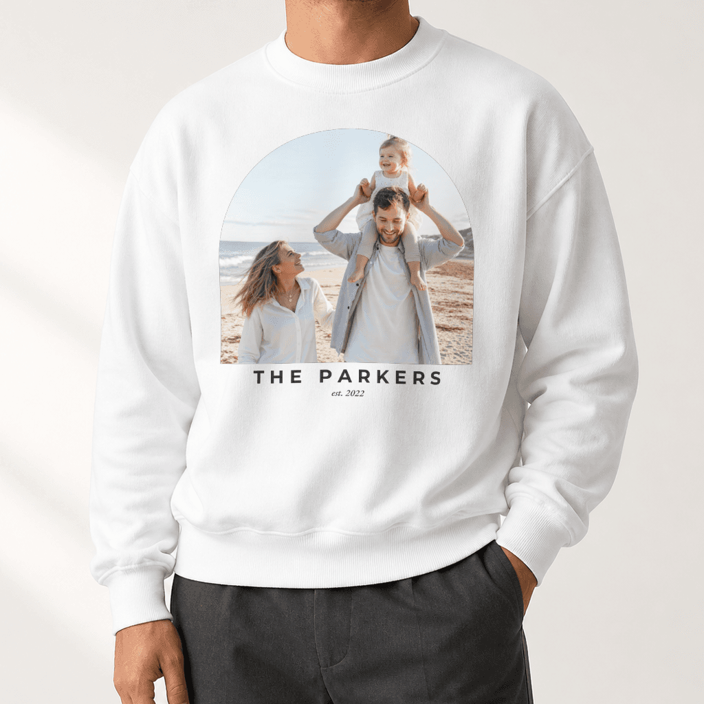Custom Photo Sweatshirt — White