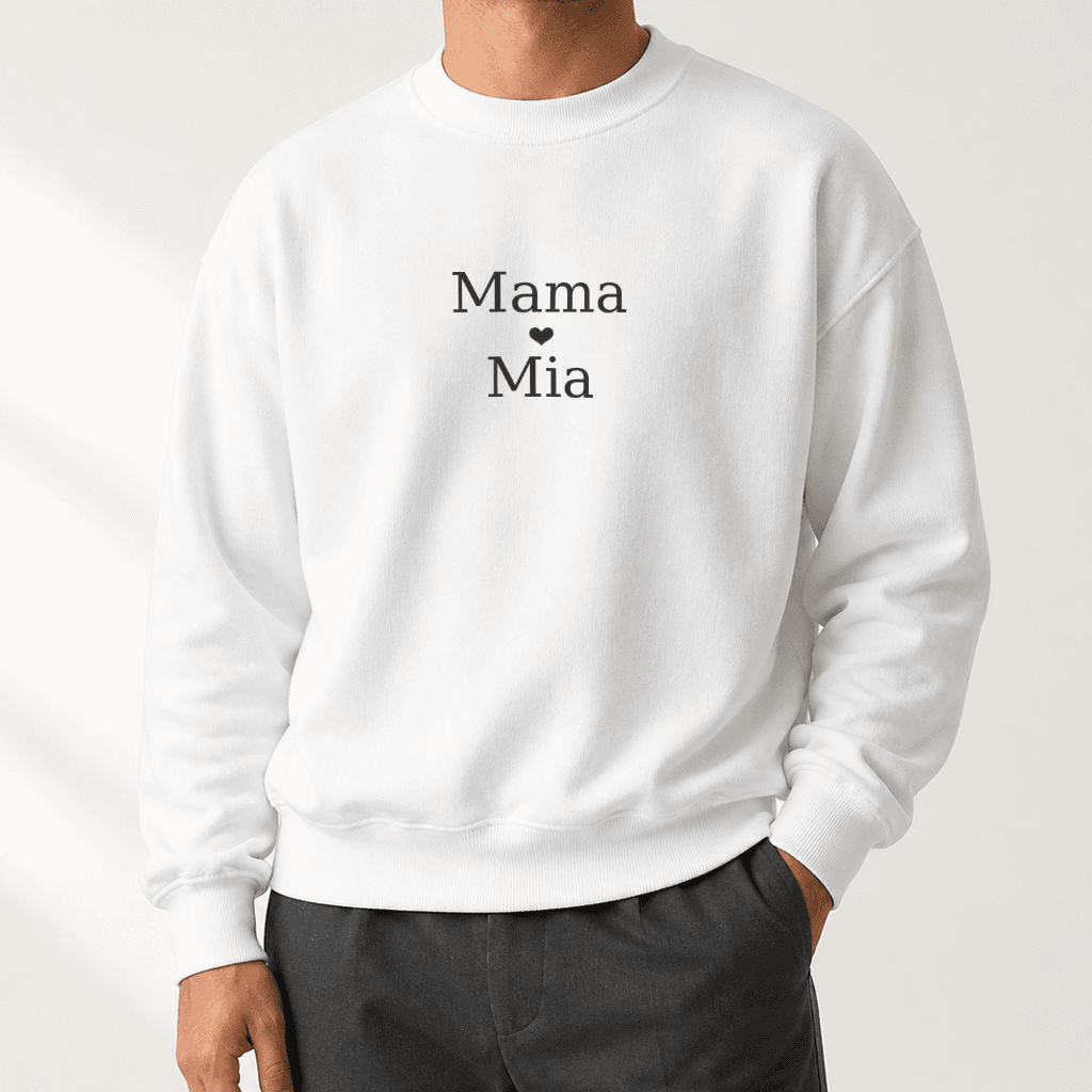 Personalized Mama Sweatshirt — White