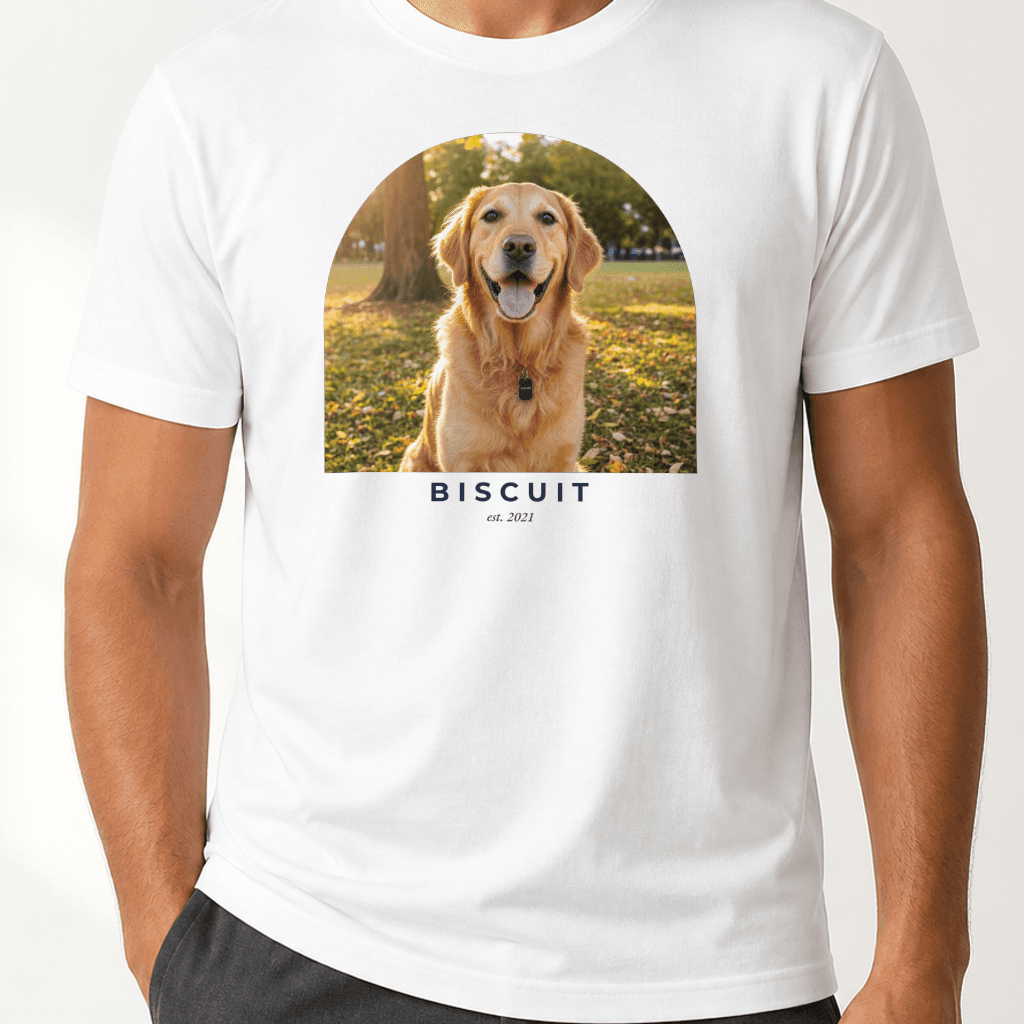 Custom Pet Portrait T-Shirt — White