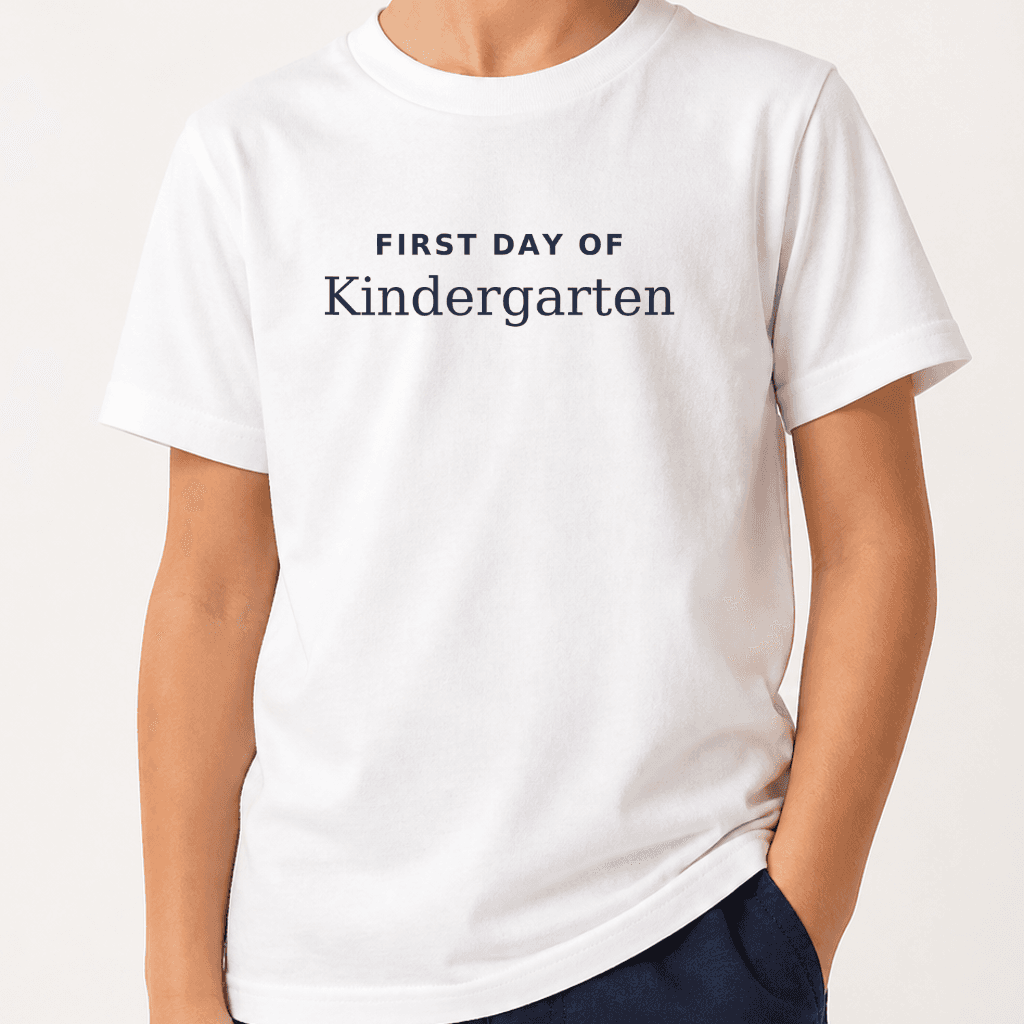 First Day of School Kids T-Shirt — White